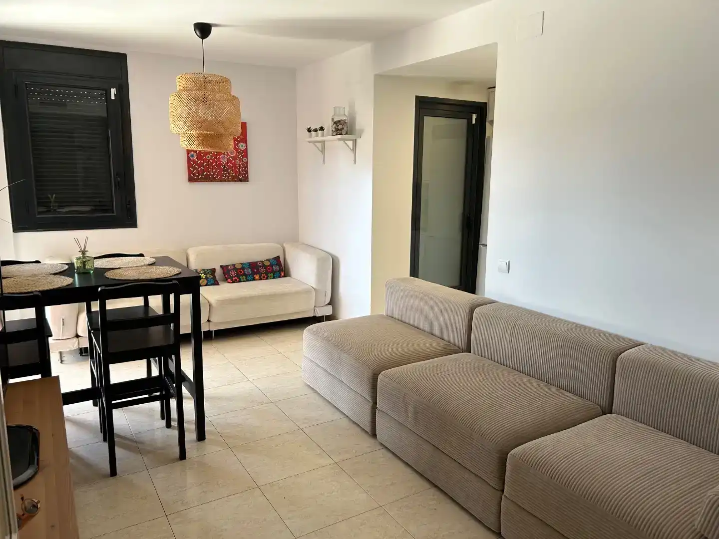 Wohnzimmer von Wohnung zur Miete in Cubelles mit Klimaanlage und Schwimmbad
