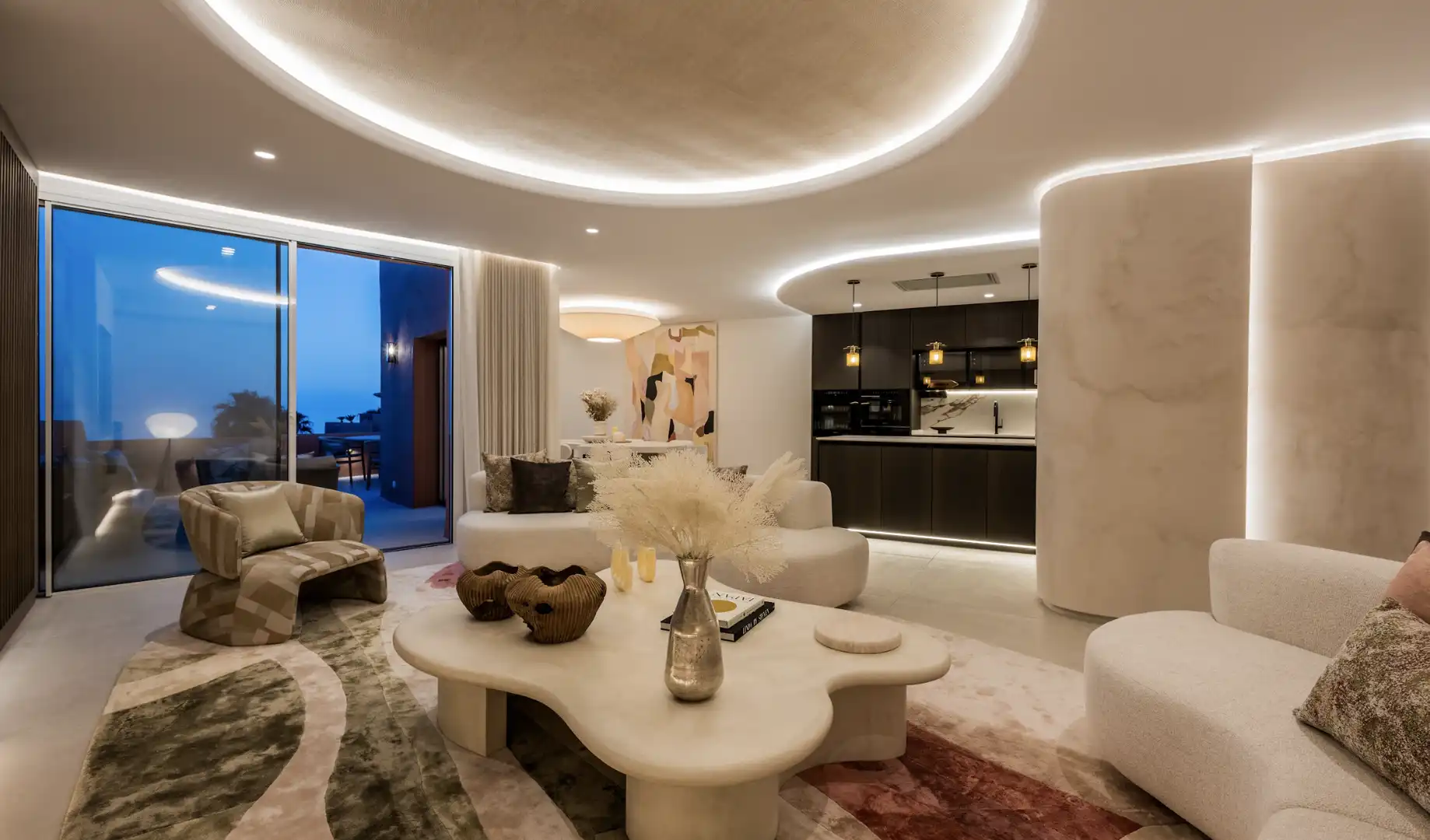 Sala de estar de Ático en venta en Marbella con Aire acondicionado, Calefacción y Terraza