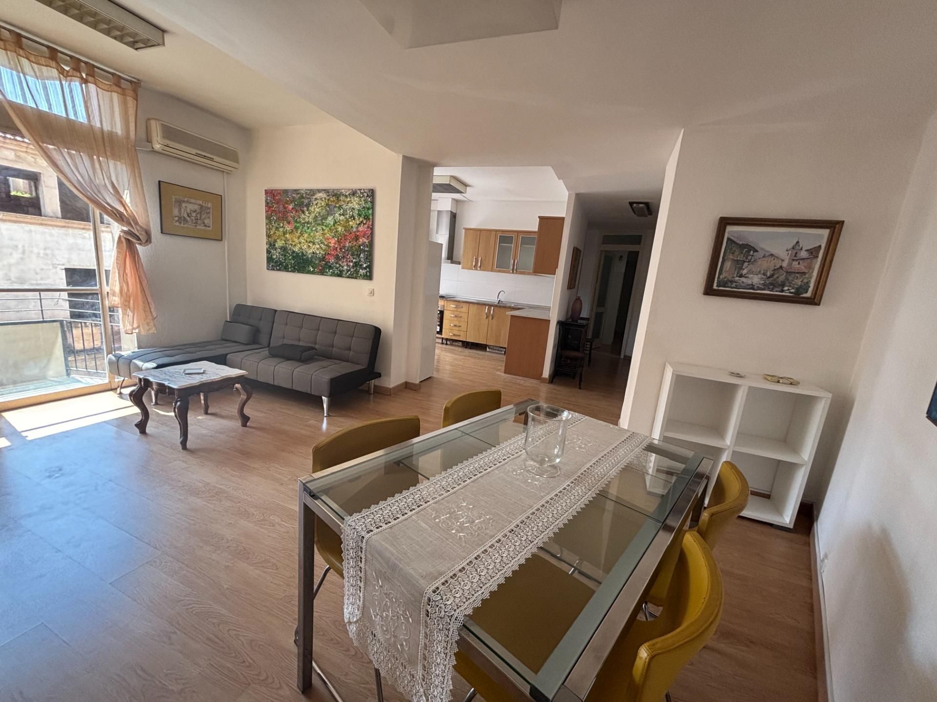 Sala d'estar de Apartament de lloguer en  Palma de Mallorca amb Aire condicionat
