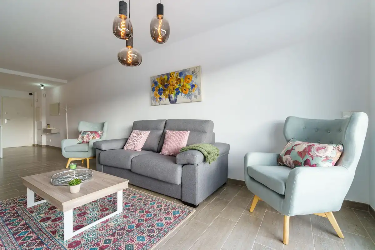 Living room of Apartments for sale in Mijas  with Air Conditioner, Terrace and Furnished