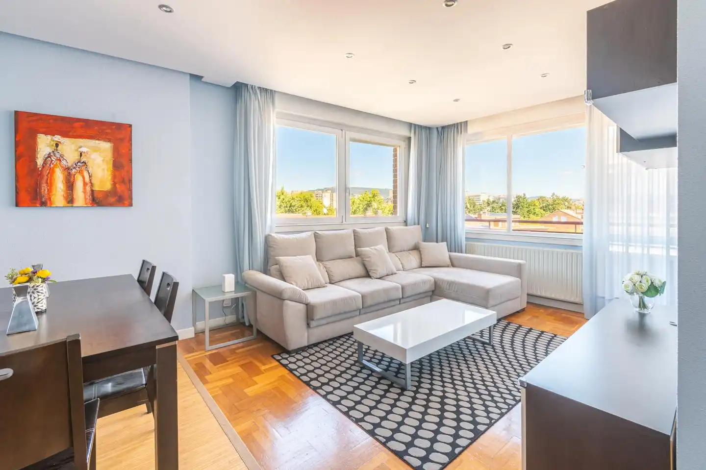 Sala de estar de Piso de alquiler en Barañáin / Barañain con Calefacción, Parquet y Trastero