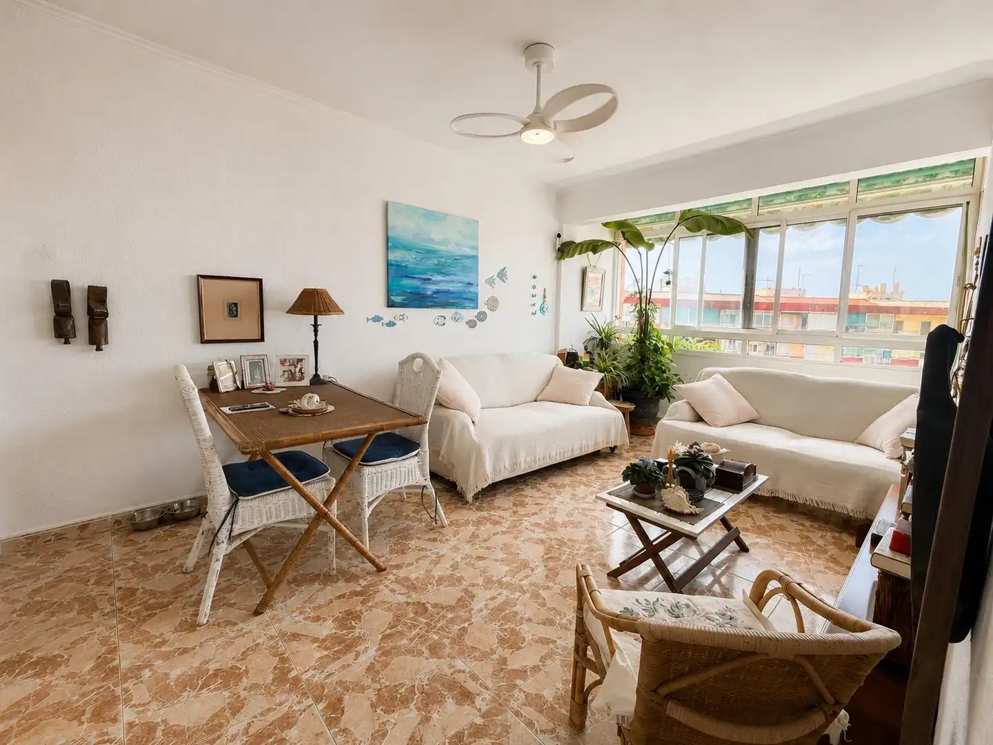 Living room of Flat for sale in Alicante / Alacant  with Air Conditioner, Heating and Furnished