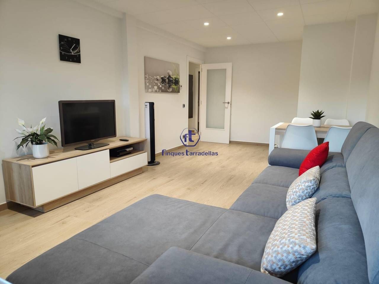 Living room of Flat for sale in Blanes  with Heating, Terrace and Furnished