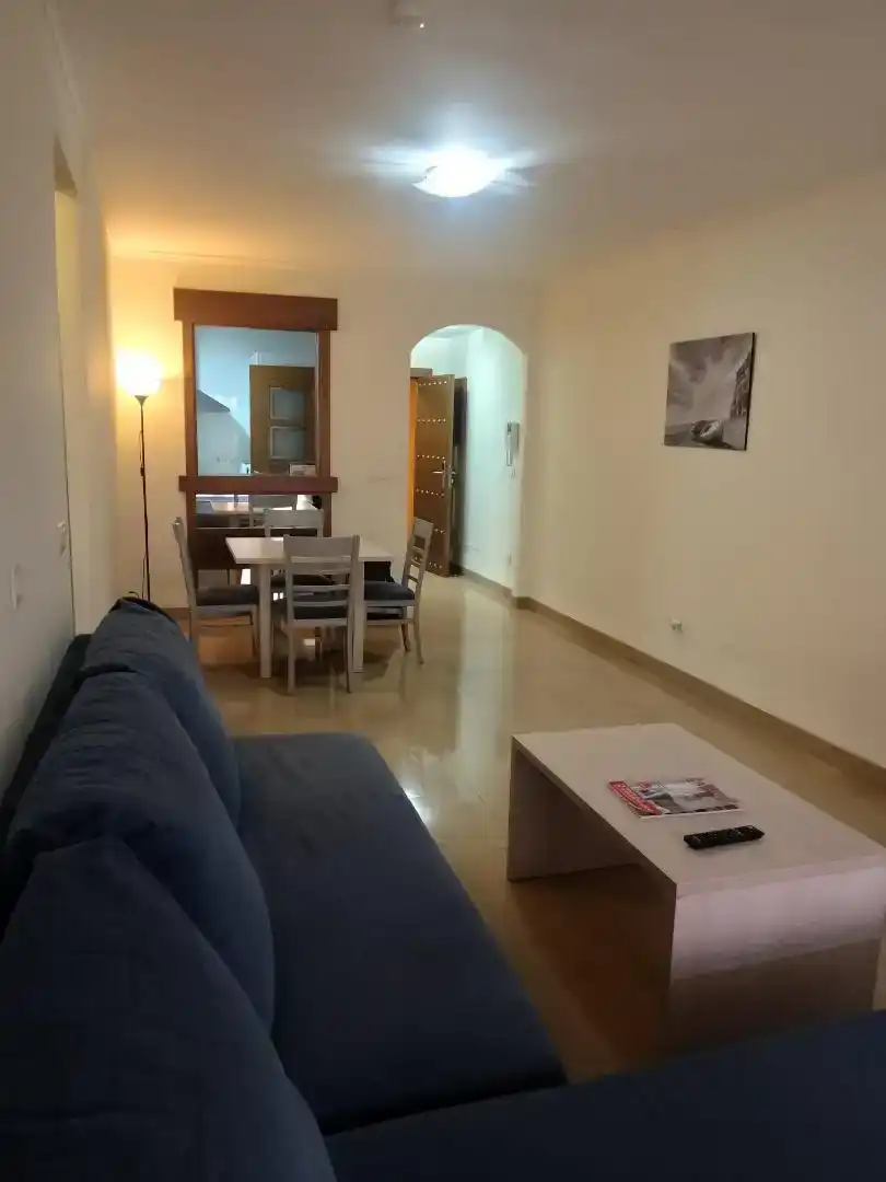Sala d'estar de Apartament de lloguer en El Ejido amb Aire condicionat, Jardí privat i Parquet