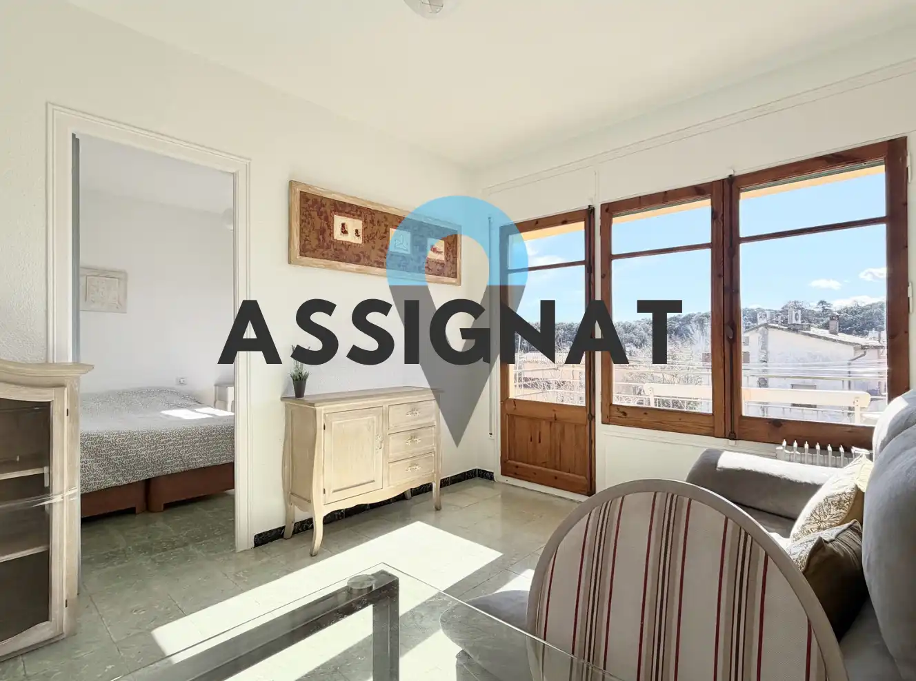 Sala de estar de Piso en venta en Santa Maria de Palautordera con Parquet, Terraza y Horno