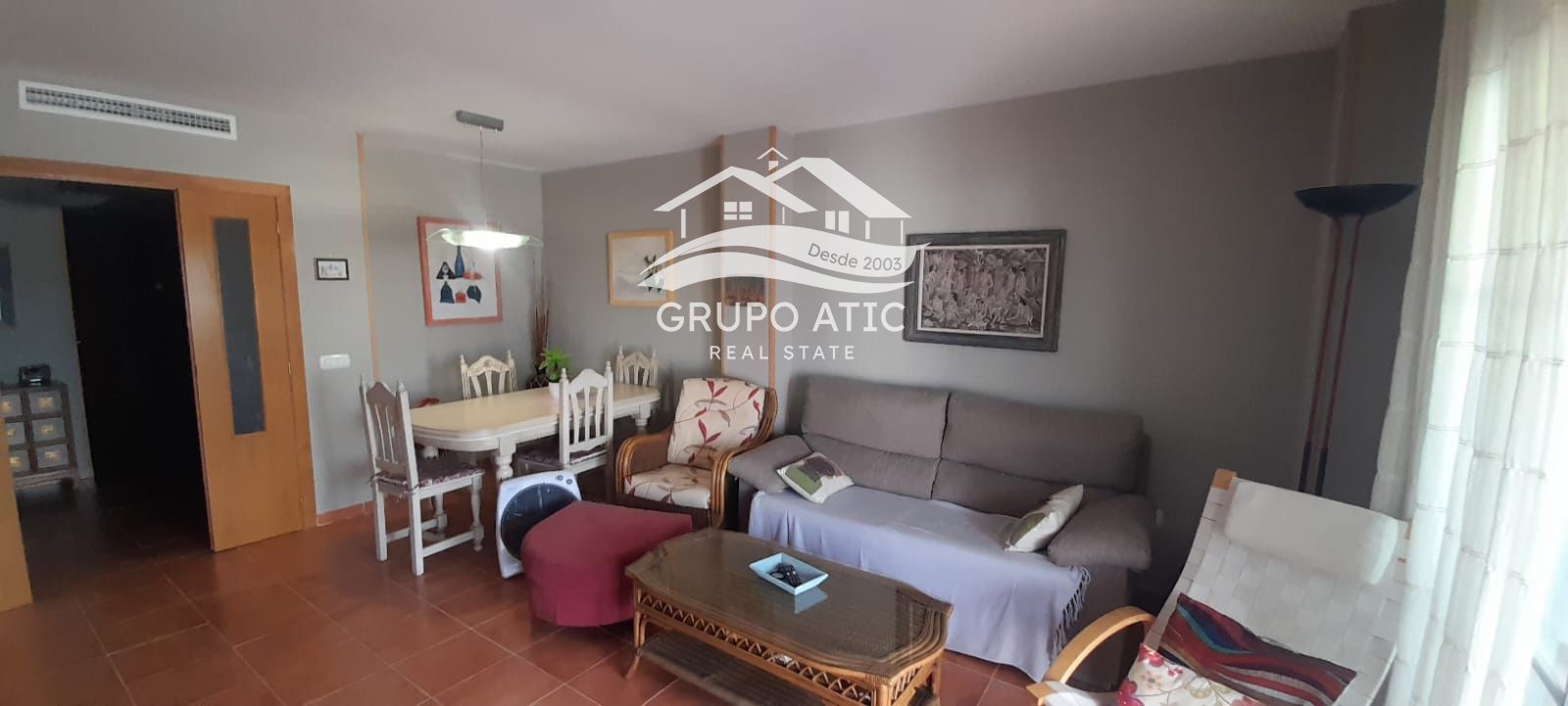 Sala d'estar de Àtic en venda en Burriana / Borriana amb Terrassa i Moblat