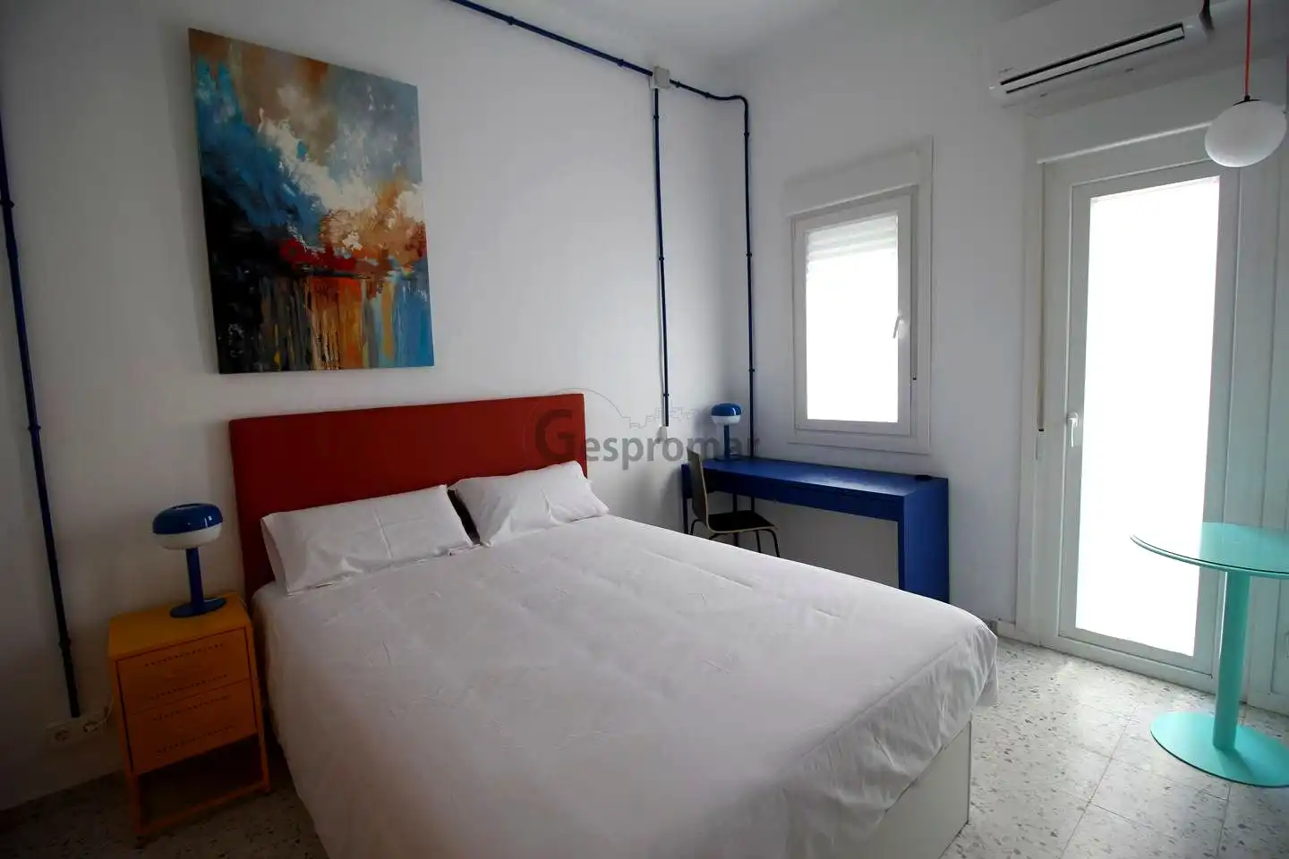 Schlafzimmer von Erdgeschoss zur untervermieten in Madrid mit Klimaanlage, Heizung und Terrasse