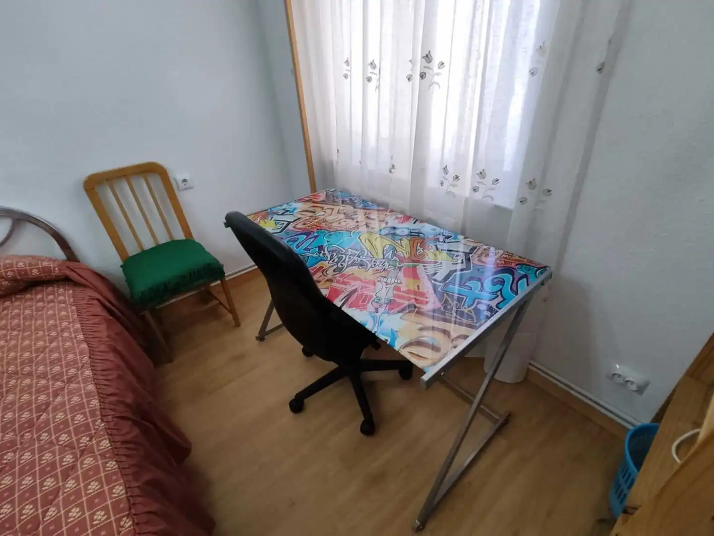 Schlafzimmer von Wohnung zur Miete in Salamanca mit Heizung, Möbliert und Waschmaschine