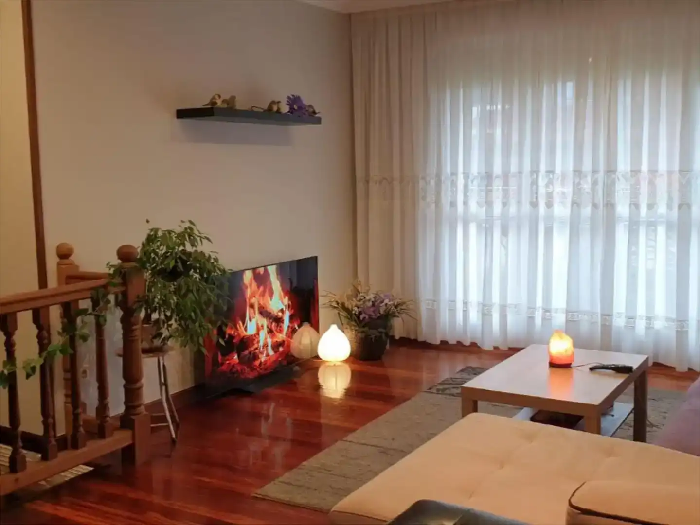Living room of Flat for sale in Gatika  with Parquet flooring, Furnished and Balcony