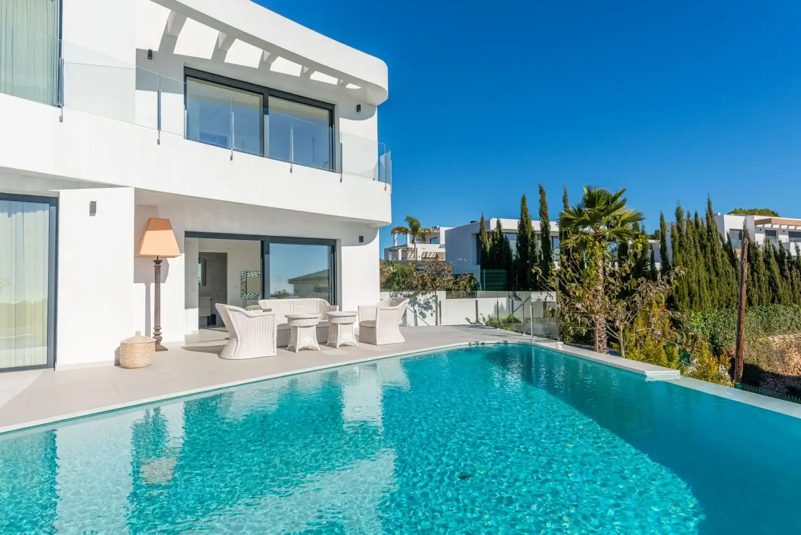 Piscina de Casa o chalet en venta en Moraira con Aire acondicionado, Calefacción y Jardín privado