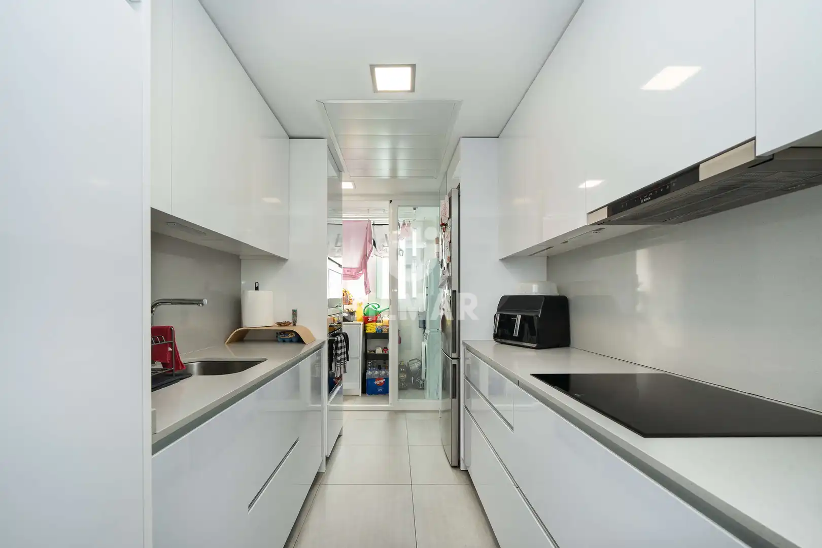Kitchen of Flat for sale in Madrid  with Heating, Private garden and Storage room