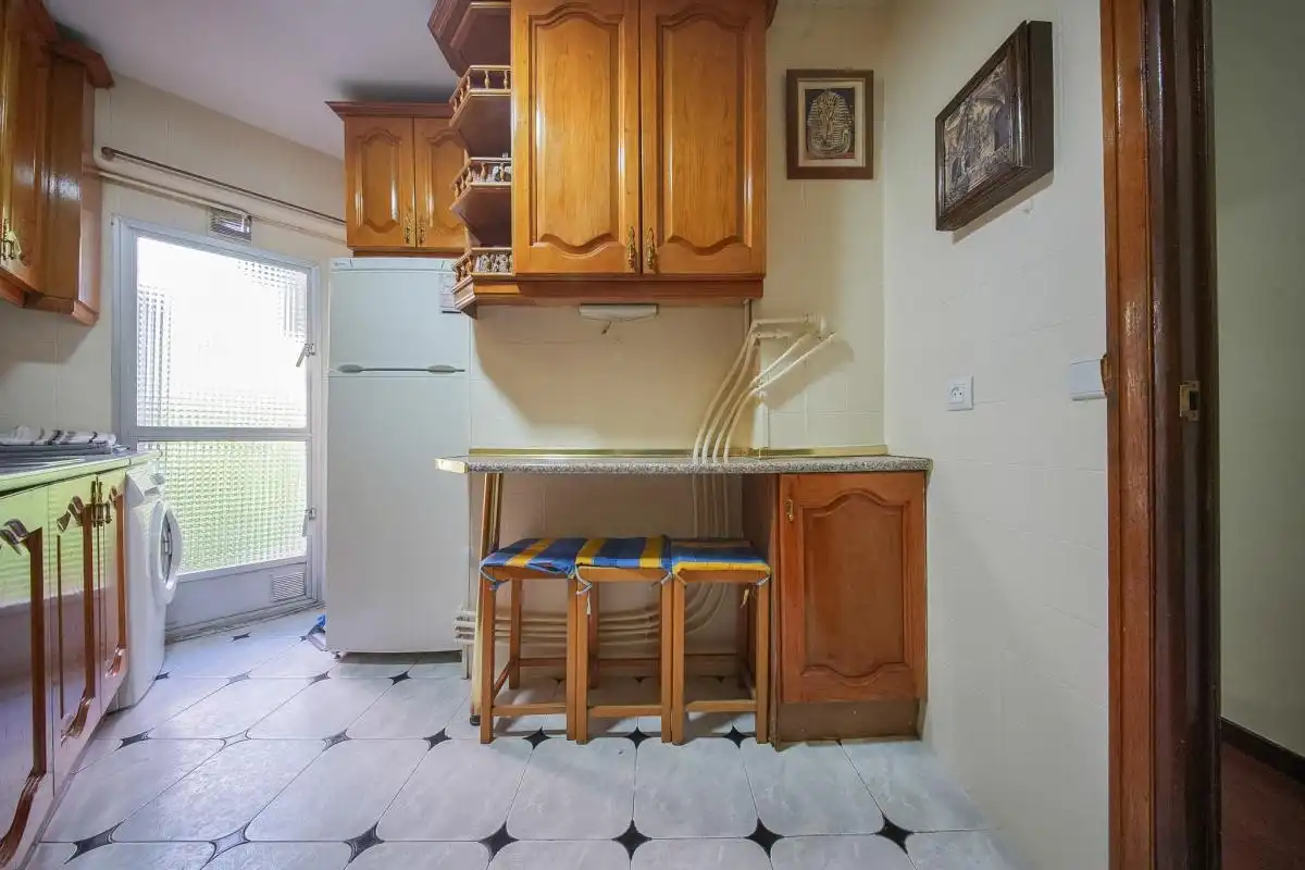 Kitchen of Flat for sale in Madrid  with Heating, Private garden and Terrace