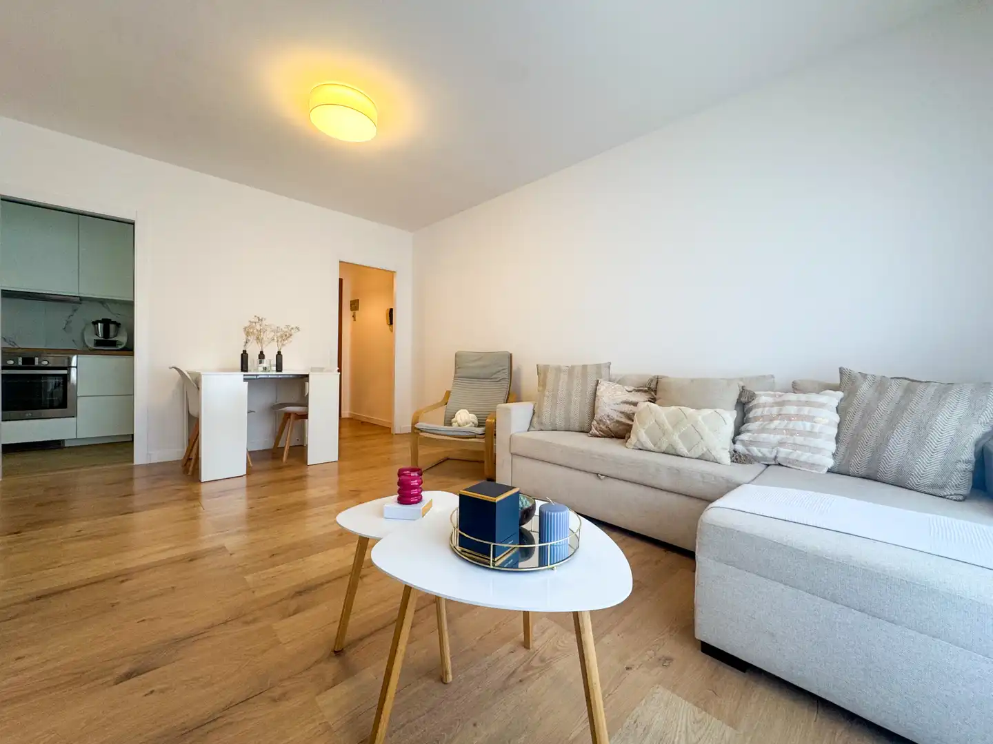 Sala de estar de Piso en venta en Caldes de Montbui con Aire acondicionado, Parquet y Horno