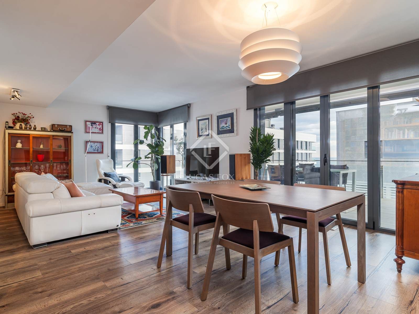 Sala d'estar de Àtic en venda en Badalona amb Aire condicionat, Calefacció i Parquet