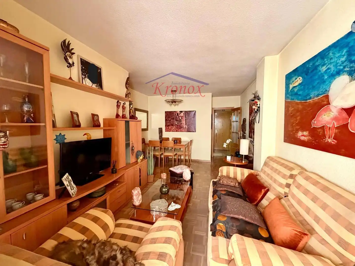 Living room of Flat for sale in Madrid  with Heating, Terrace and Furnished