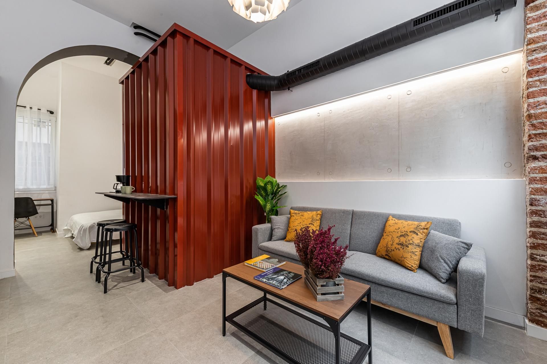 Living room of Study to rent in  Madrid Capital  with Air Conditioner and Heating