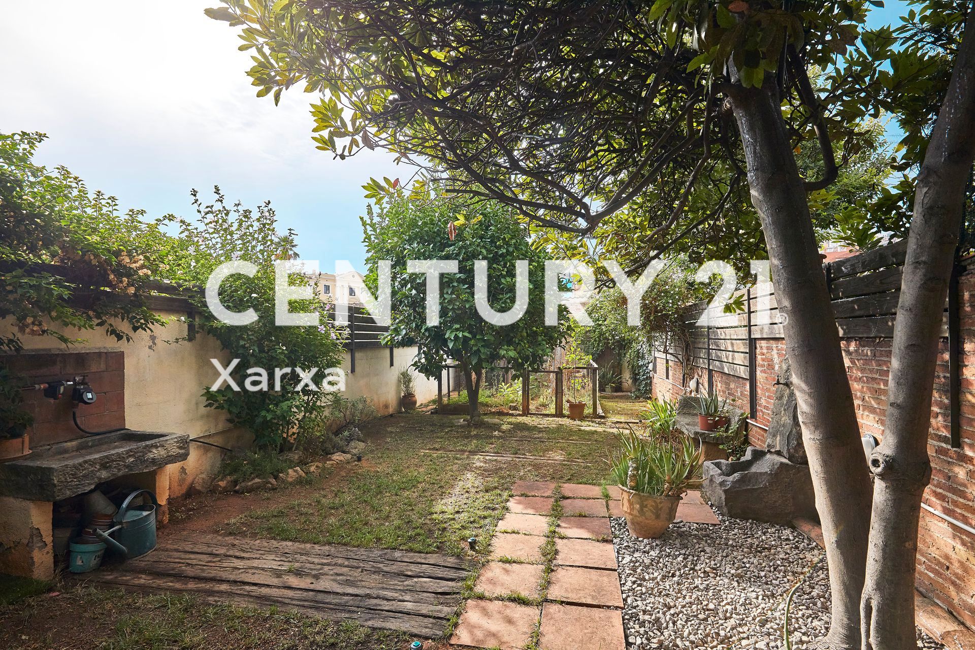 Garden of Single-family semi-detached for sale in  Barcelona Capital  with Air Conditioner, Heating and Private garden