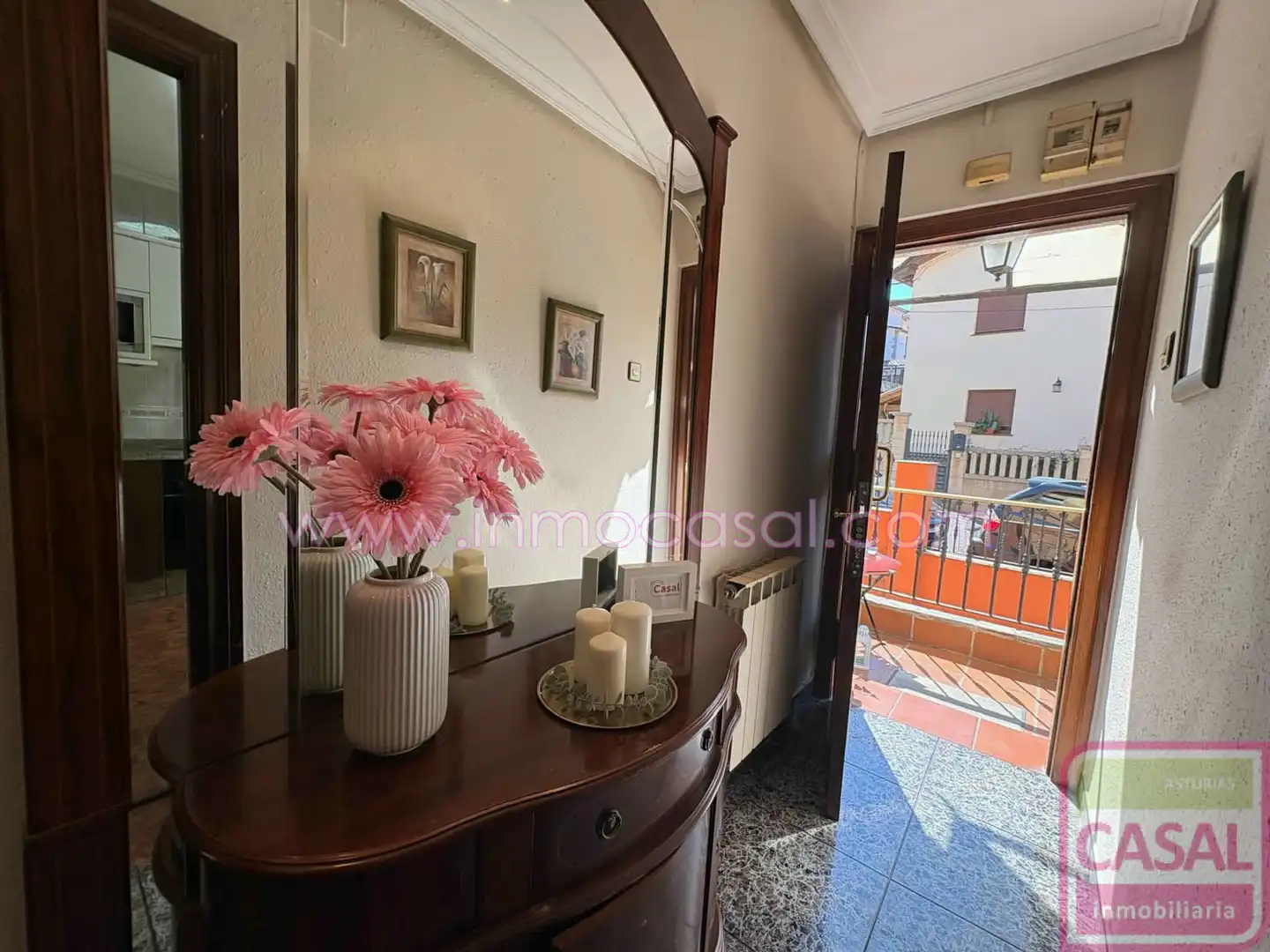 Balcony of Houses for sale in Mieres (Asturias)  with Heating and Furnished
