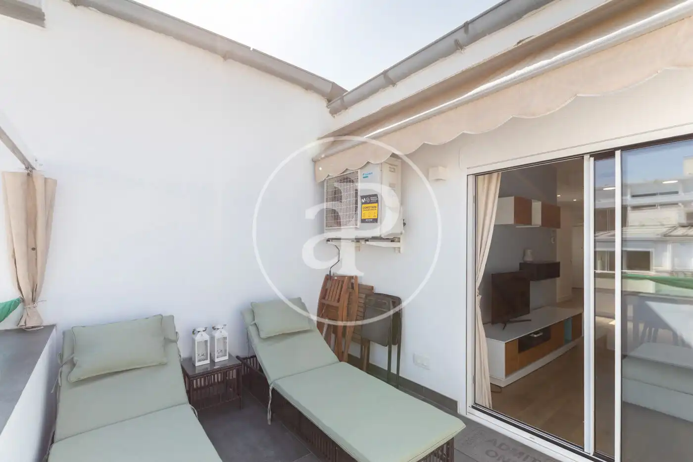 Terrasse von Dachboden zur Miete in Madrid mit Klimaanlage, Heizung und Terrasse