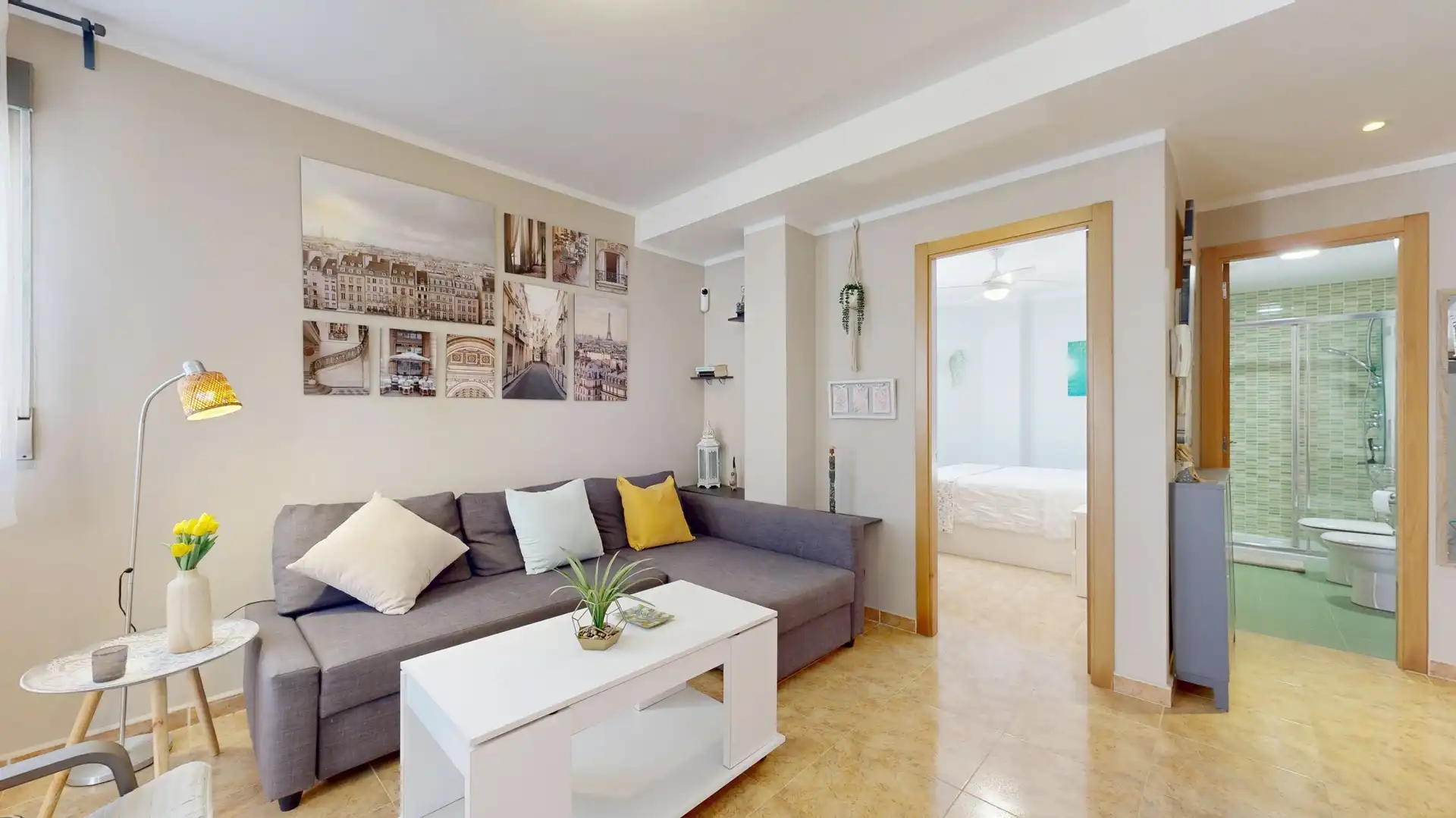 Sala de estar de Piso de alquiler en Chilches / Xilxes con Aire acondicionado, Calefacción y Terraza