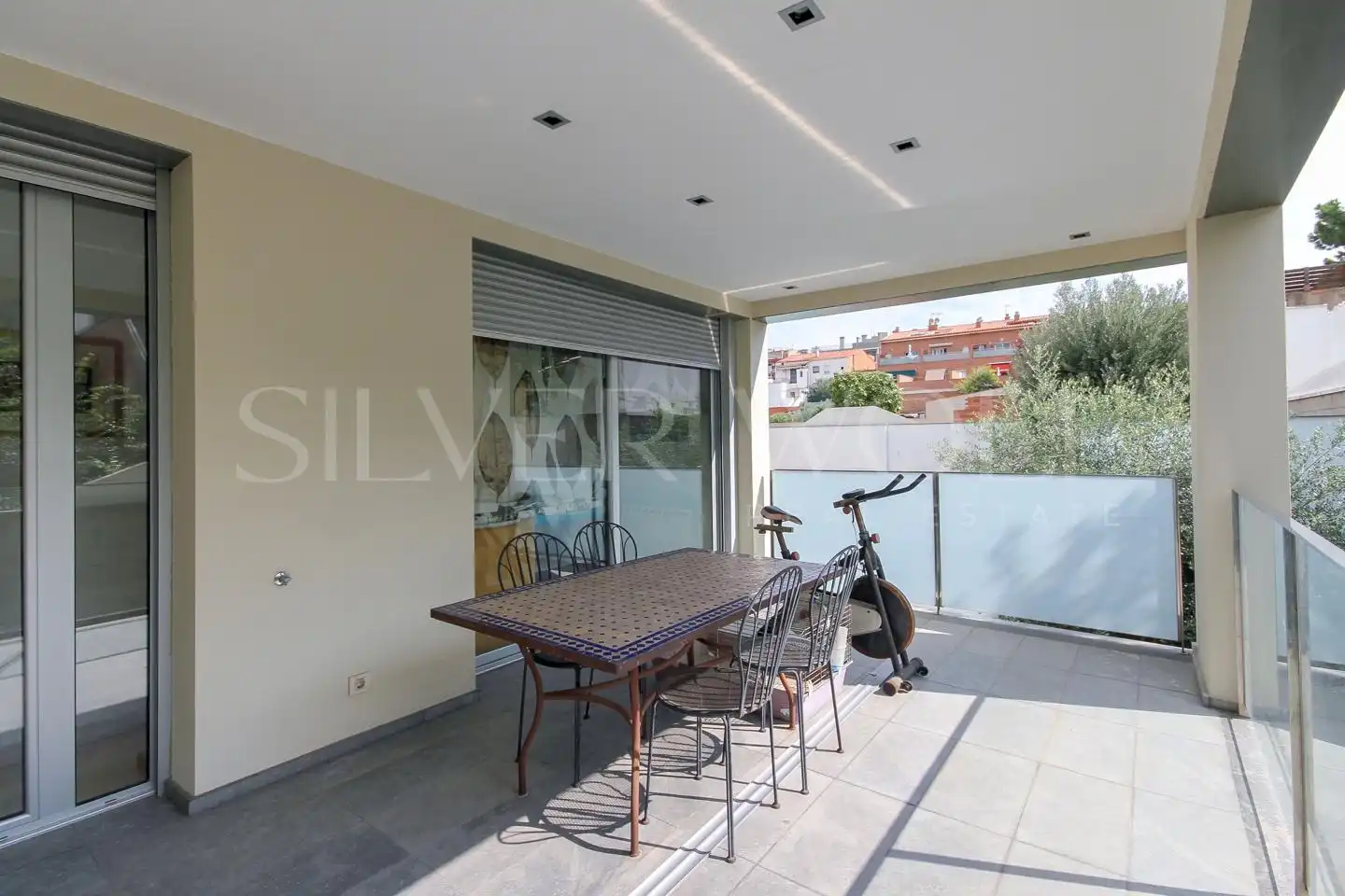 Terraza de Casa o chalet en venta en Santa Coloma de Gramenet con Aire acondicionado, Calefacción y Jardín privado