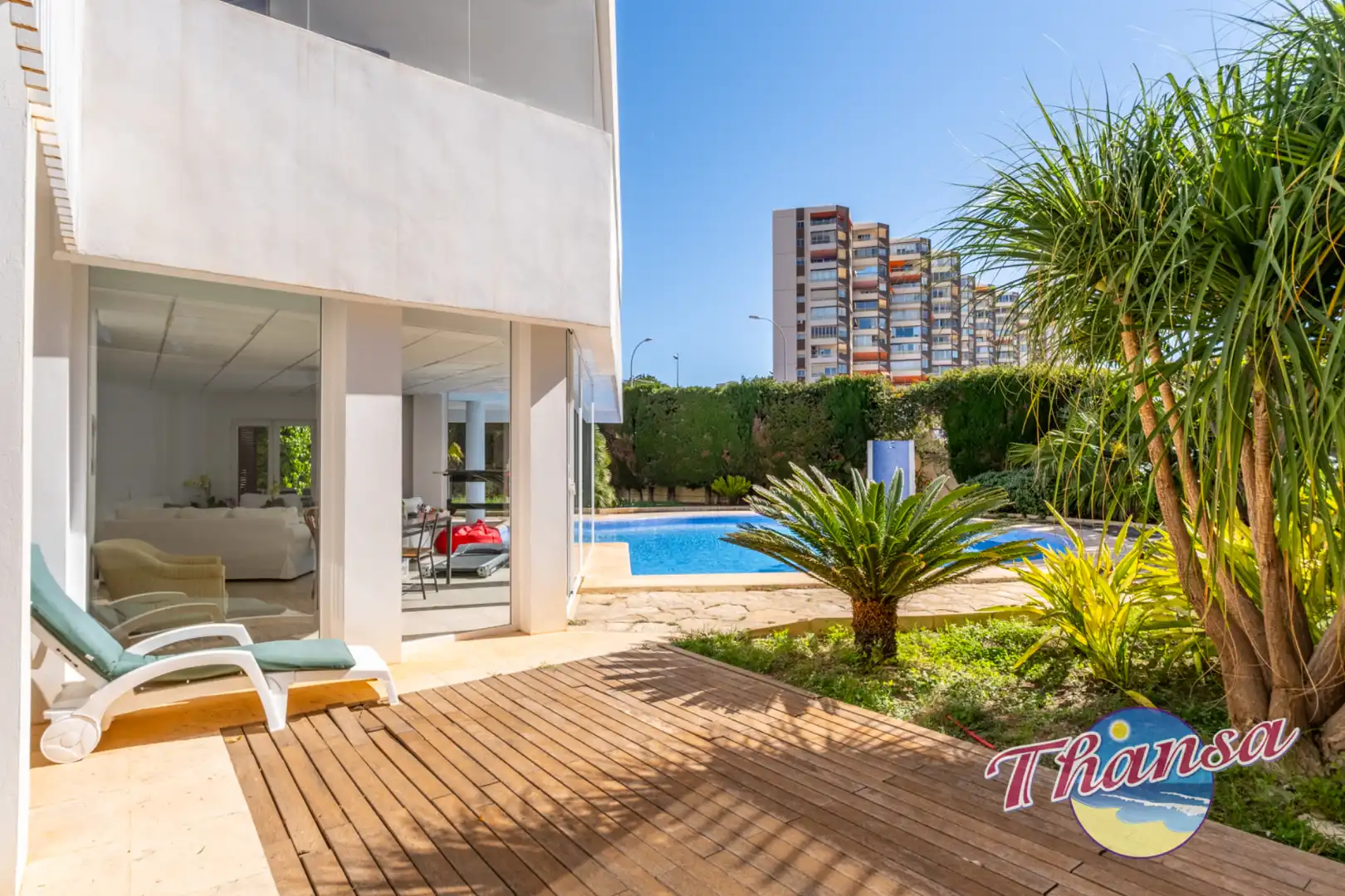 Terraza de Casa o chalet en venta en Alicante / Alacant con Aire acondicionado, Calefacción y Jardín privado