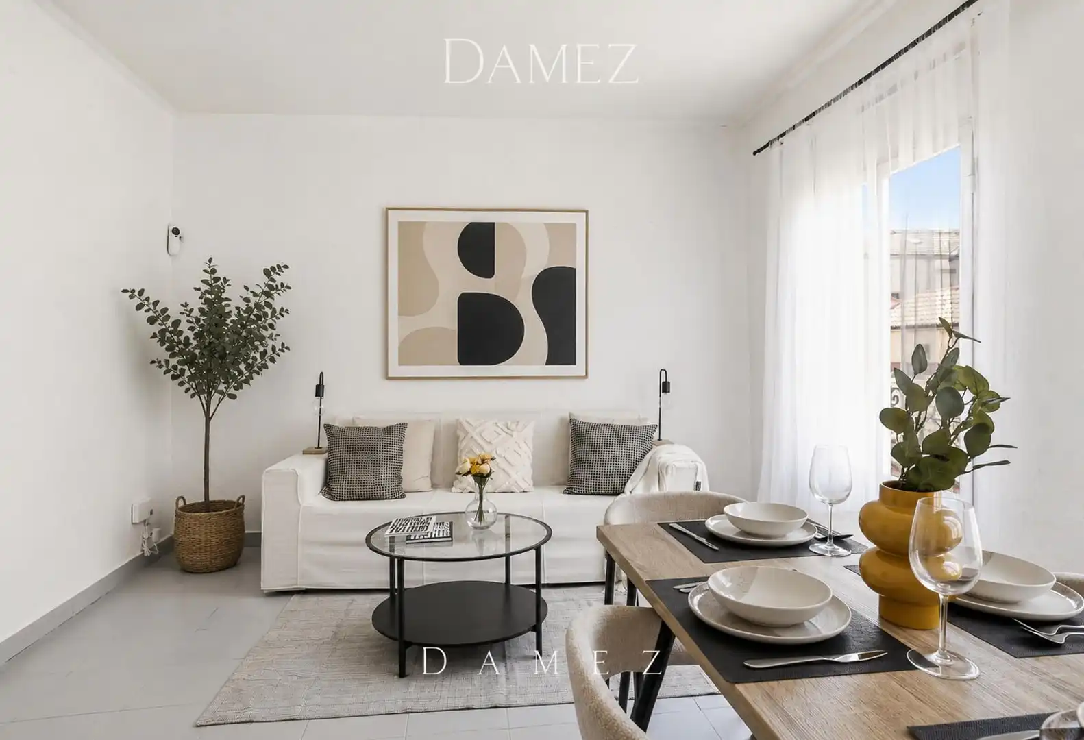 Sala de estar de Piso en venta en Madrid con Terraza y Alarma