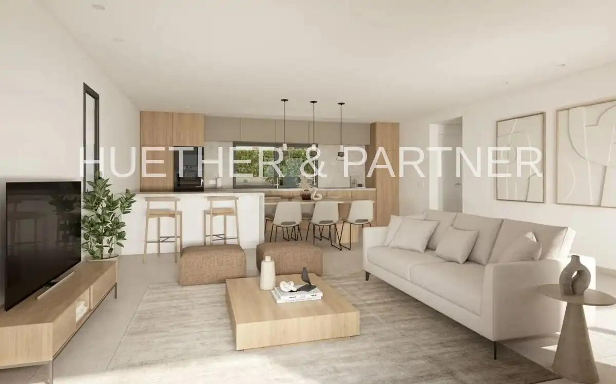 Wohnzimmer von Einfamilien-Reihenhaus zum Verkauf in Marratxí mit Klimaanlage und Terrasse