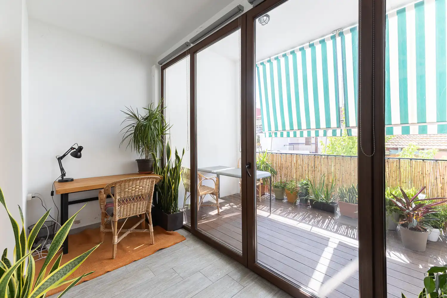 Terrasse von Wohnung zur Miete in Valencia mit Klimaanlage, Heizung und Parkett