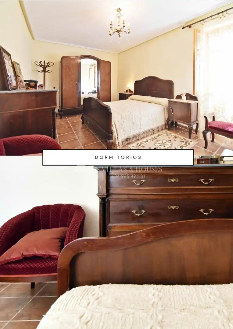 Habitación de Finca rústica en venta en El Pinós / Pinoso con Jardín privado, Piscina y Amueblado