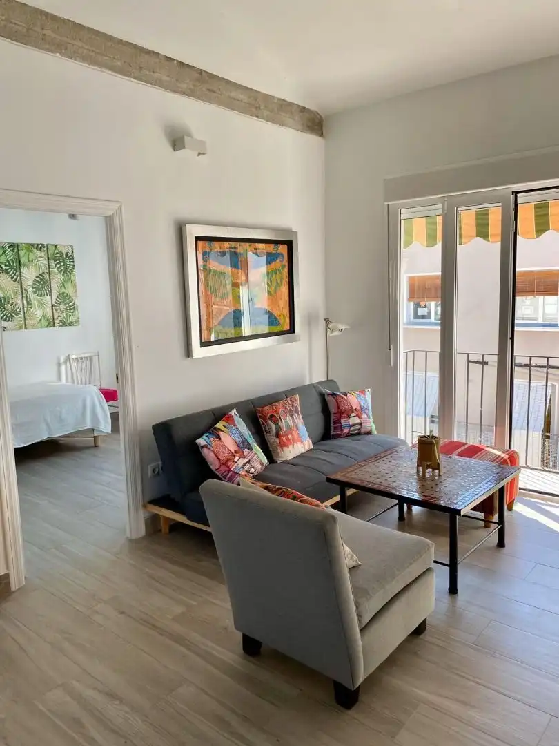 Wohnzimmer von Wohnung zur Miete in Sevilla mit Klimaanlage, Heizung und Parkett