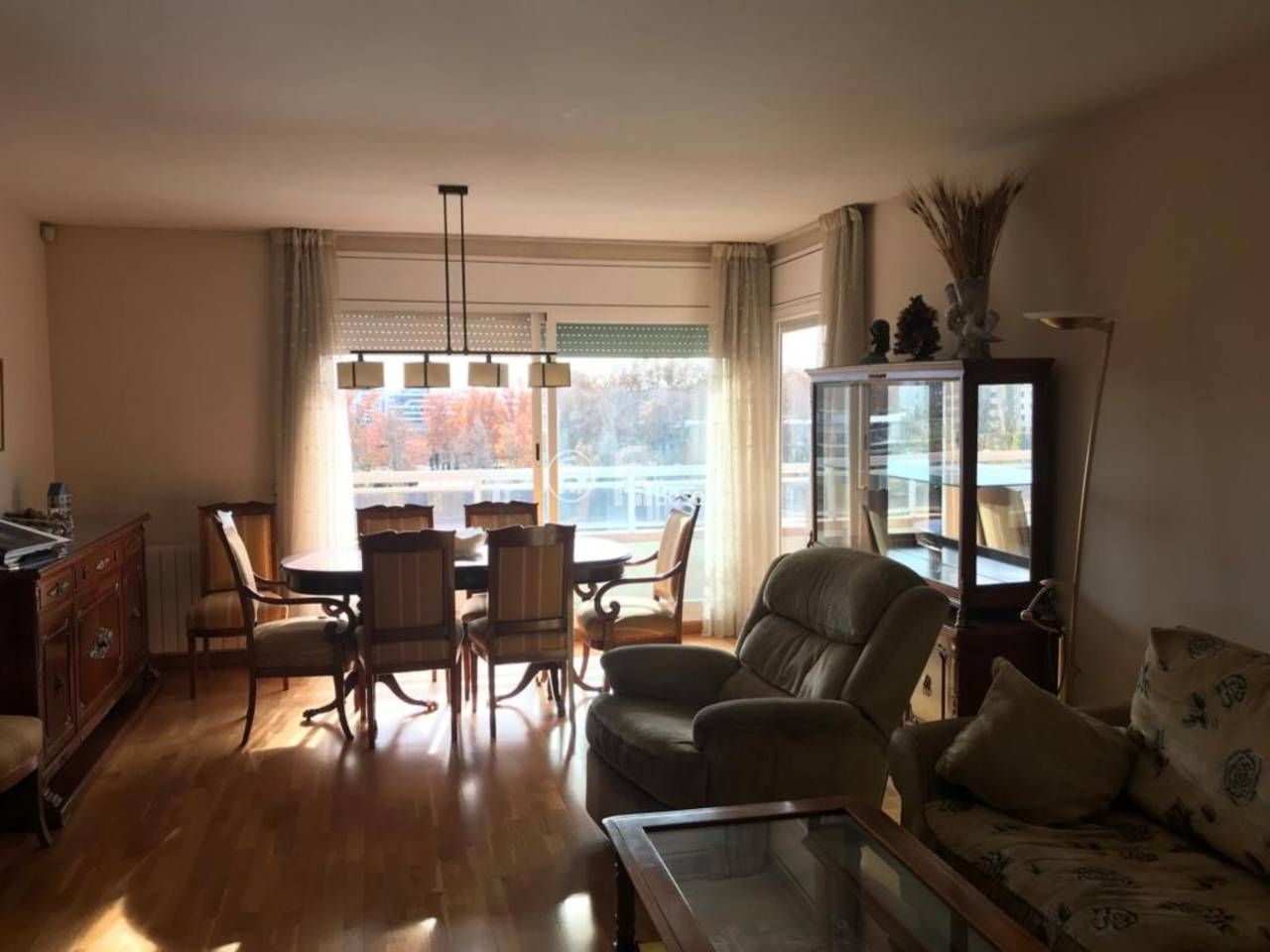 Dining room of Flat for sale in  Lleida Capital  with Air Conditioner, Heating and Parquet flooring
