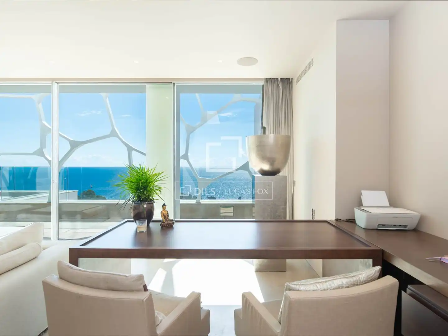 Dining room of Houses for sale in Santa Eulària des Riu  with Air Conditioner, Heating and Private garden