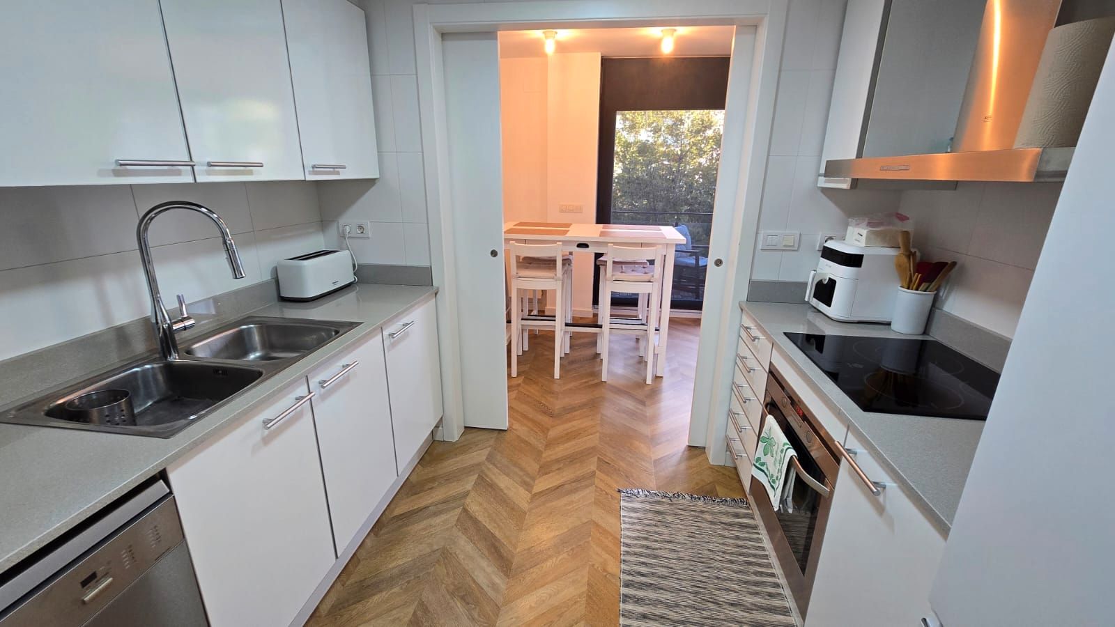 Kitchen of Flat for sale in Sant Fost de Campsentelles  with Heating, Parquet flooring and Storage room