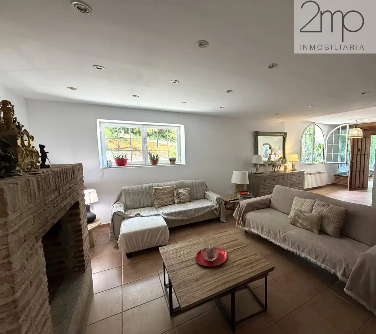 Wohnzimmer von Haus oder Chalet zur Miete in Manzanares El Real mit Heizung, Privatgarten und Parkett
