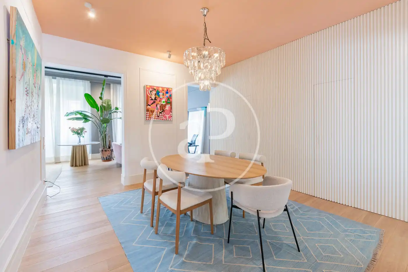 Esszimmer von Wohnung zur Miete in Madrid mit Klimaanlage, Heizung und Privatgarten