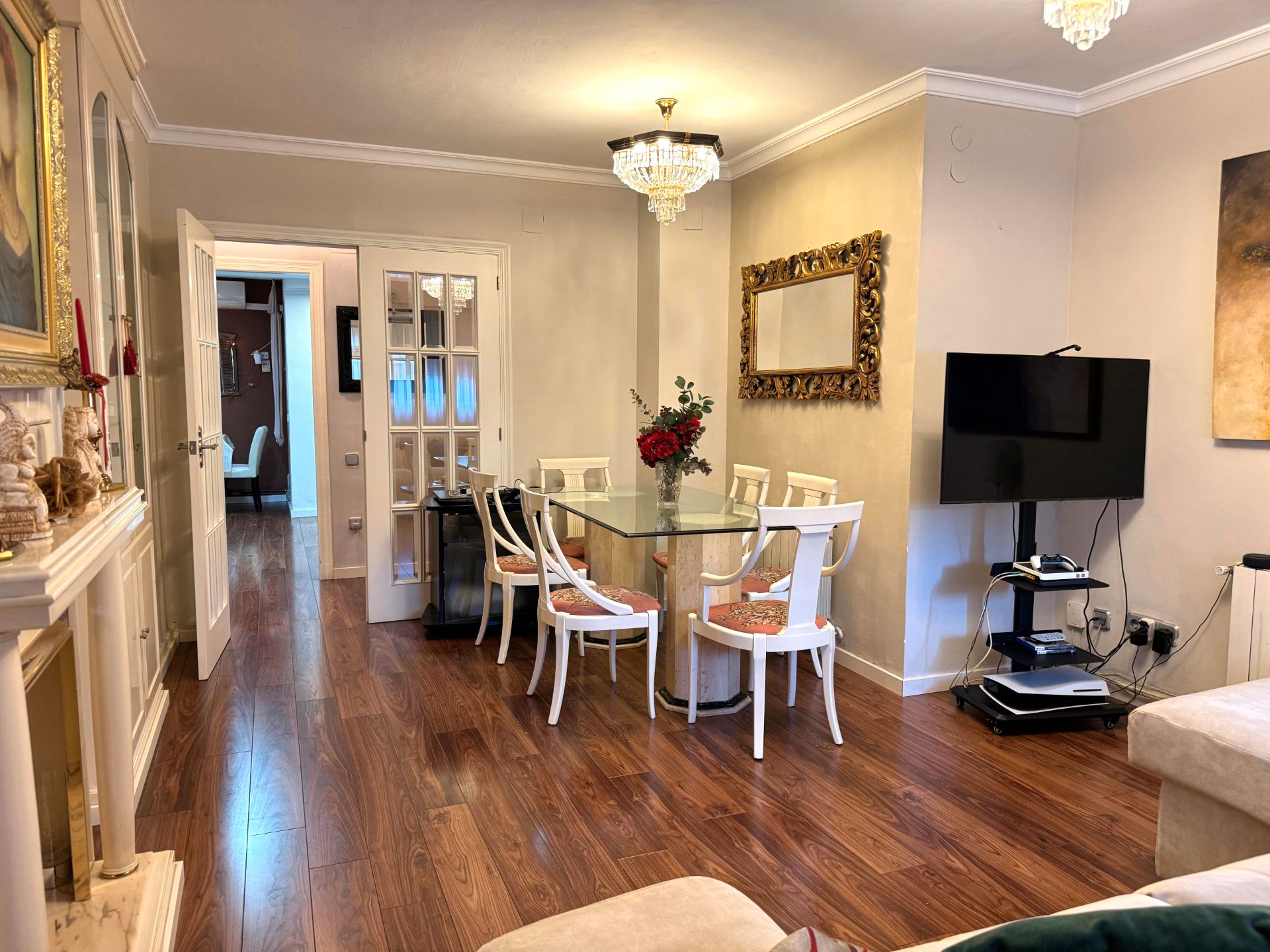 Dining room of Flat for sale in  Valencia Capital  with Air Conditioner, Heating and Parquet flooring