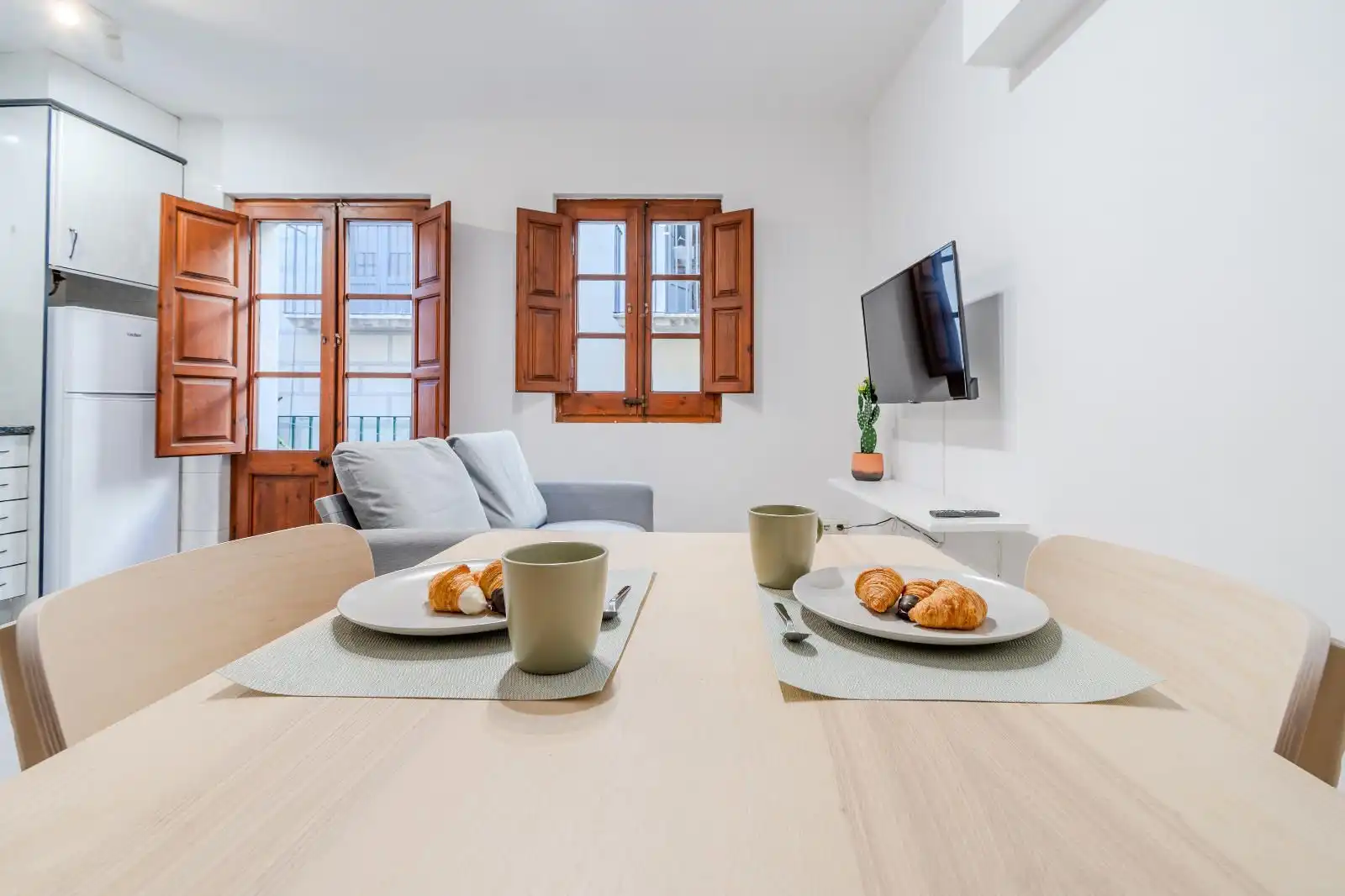 Wohnzimmer von Dachboden zur Miete in Girona