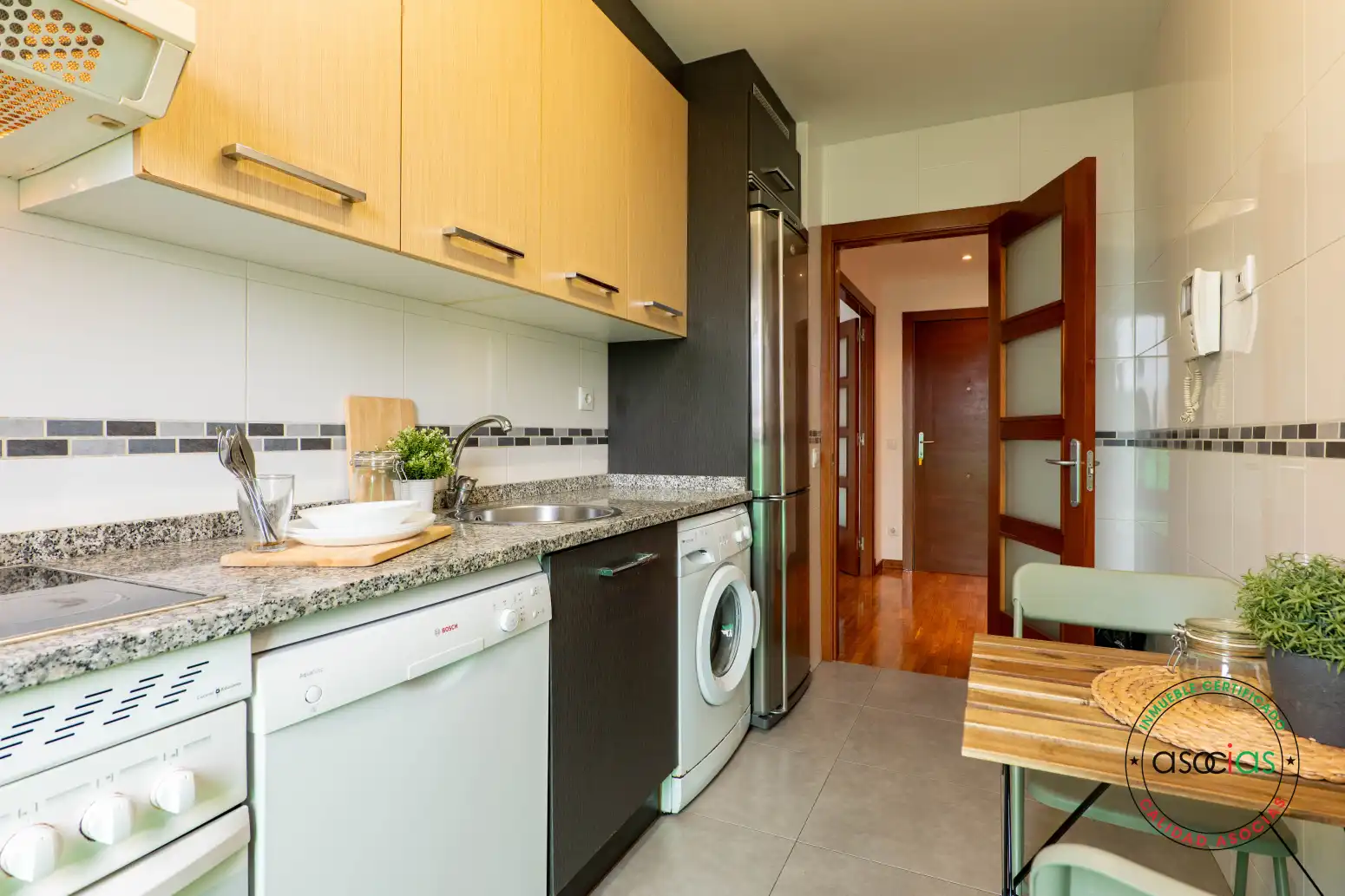 Kitchen of Flat for sale in Gijón   with Heating, Parquet flooring and Storage room