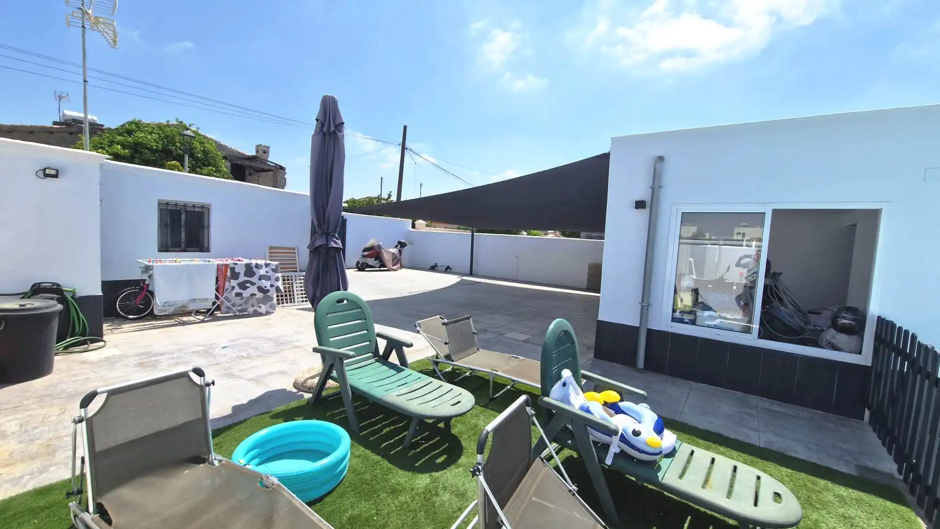 Terrassa de Casa o xalet en venda en El Puerto de Santa María amb Aire condicionat, Jardí privat i Terrassa