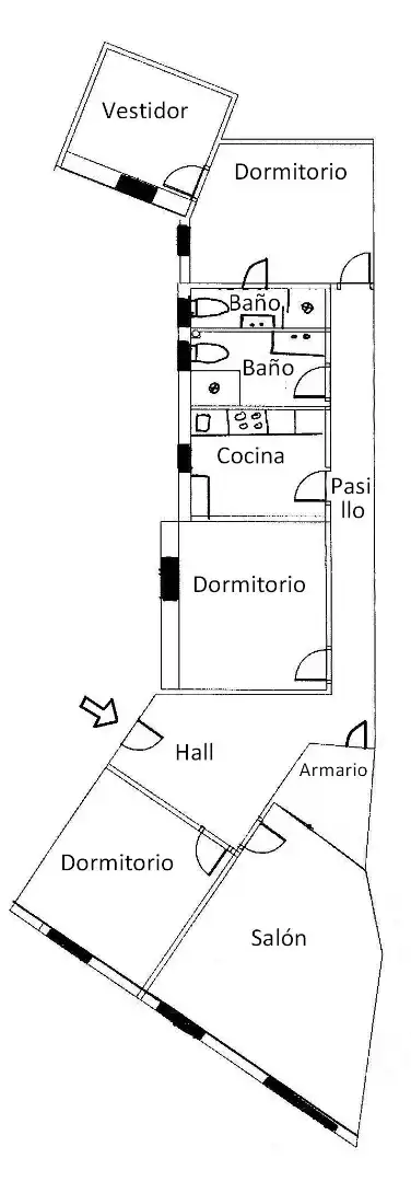 Piso en venta en Madrid con Calefacción, Horno y Lavadora