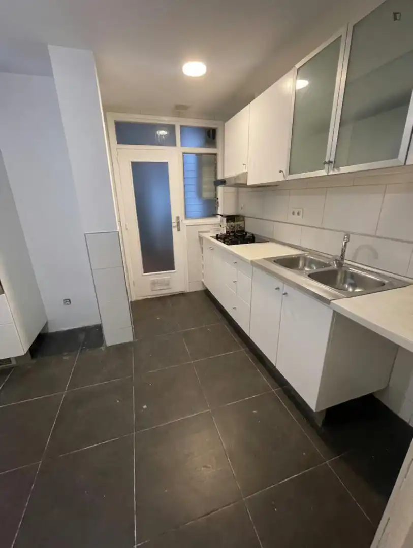 Kitchen of Apartments for share in Barcelona  with Furnished, Washing machine and Internet