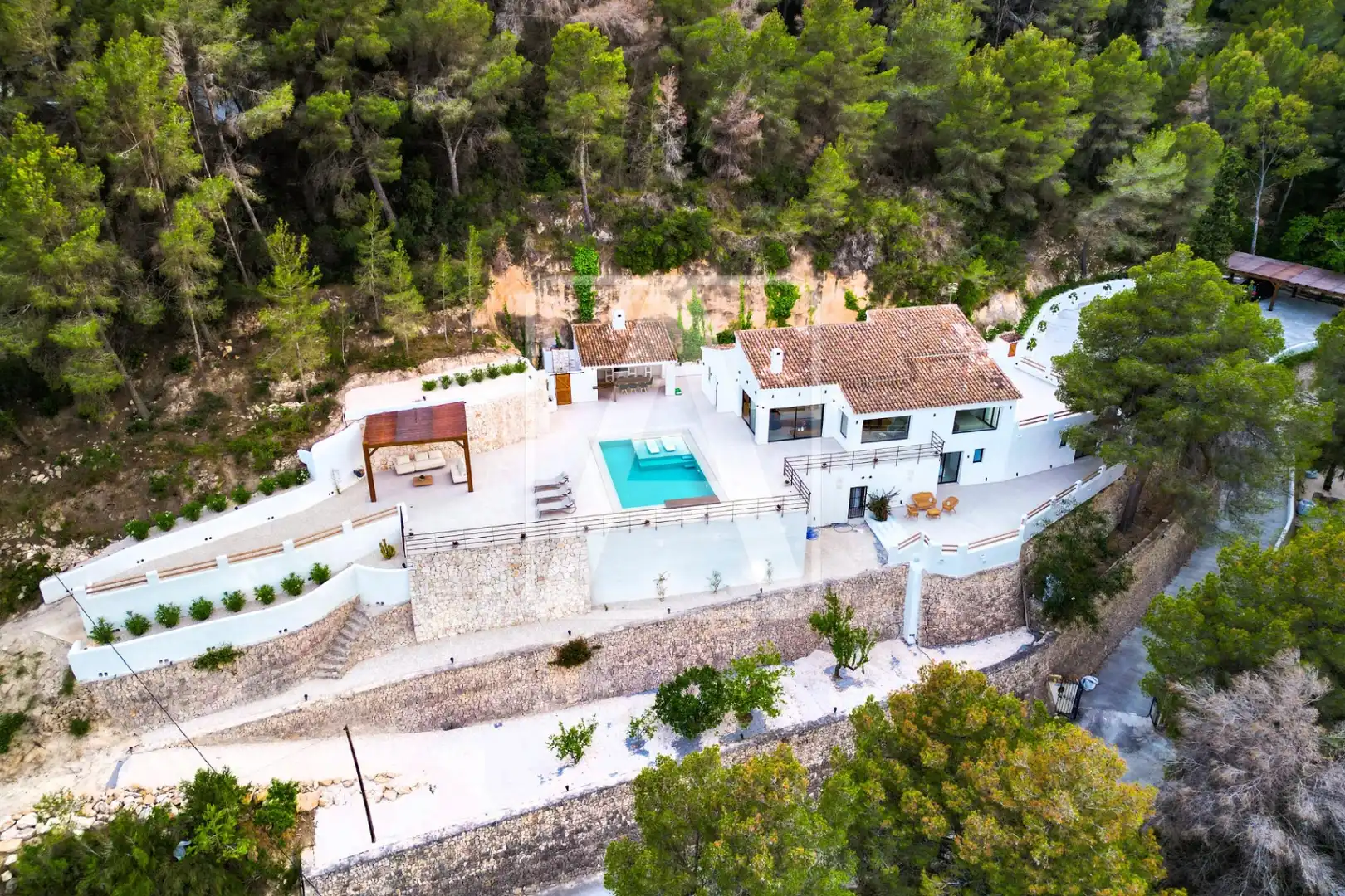 Vista exterior de Finca rústica en venda en Benissa amb Aire condicionat, Calefacció i Jardí privat