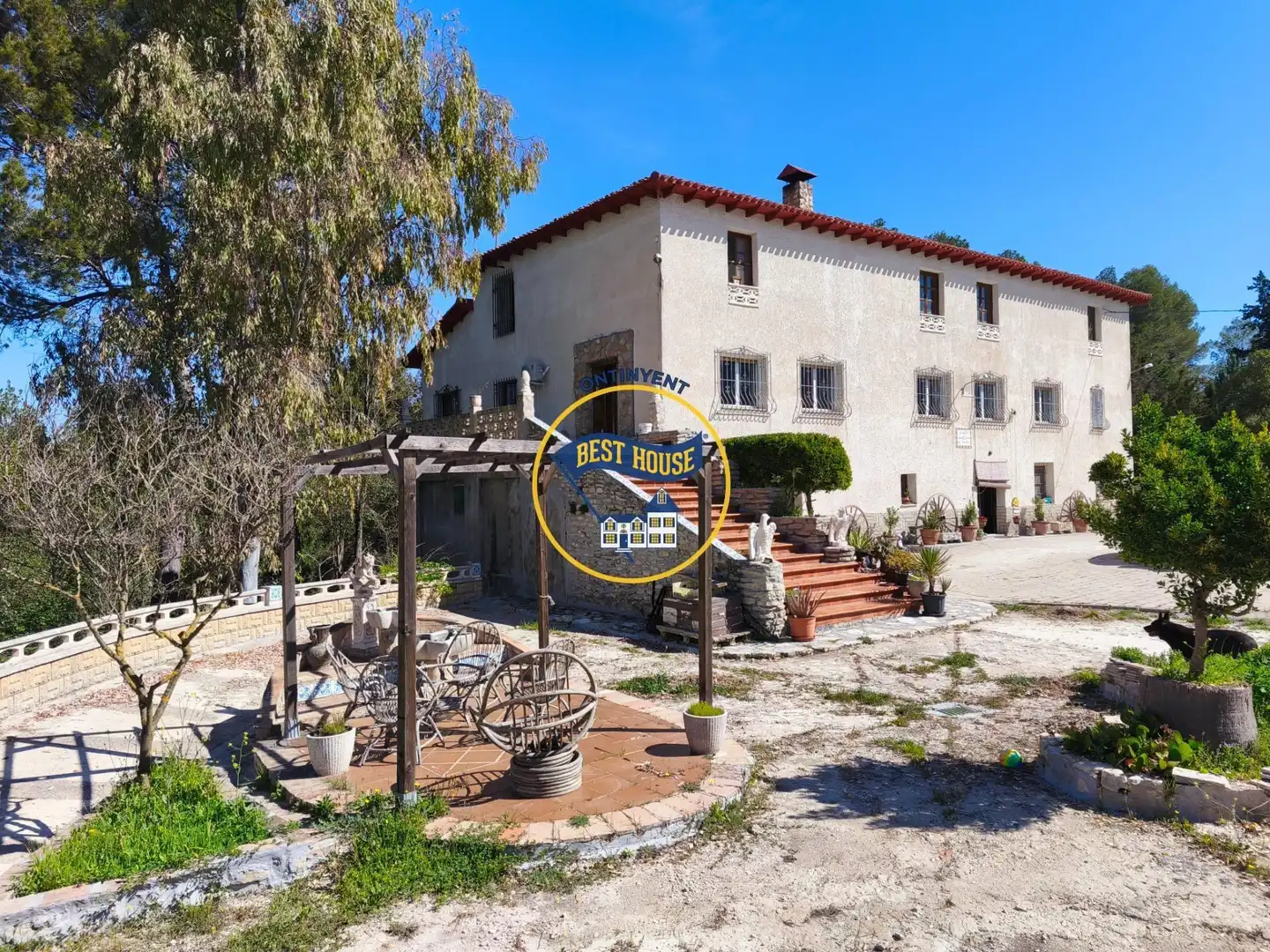 Vista exterior de Finca rústica en venta en Alfafara con Aire acondicionado, Jardín privado y Terraza