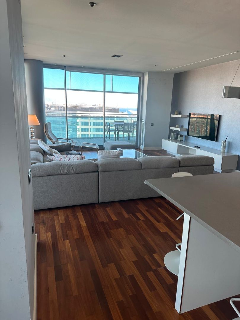 Living room of Flat to rent in  Barcelona Capital  with Terrace, Furnished and Oven