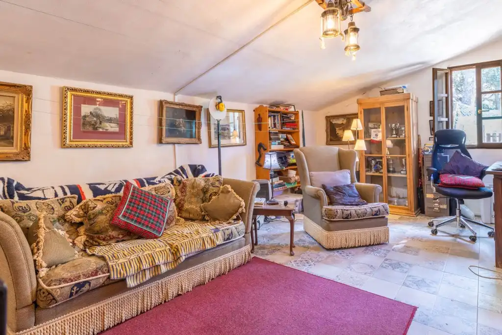 Wohnzimmer von Country house zum Verkauf in Andratx mit Klimaanlage, Heizung und Privatgarten