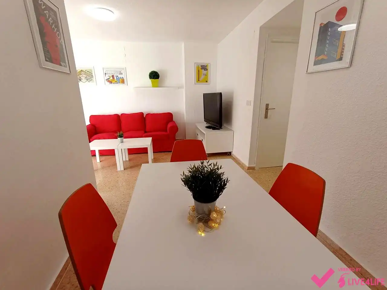 Sala d'estar de Pis per a compartir en Burjassot amb Aire condicionat i Moblat