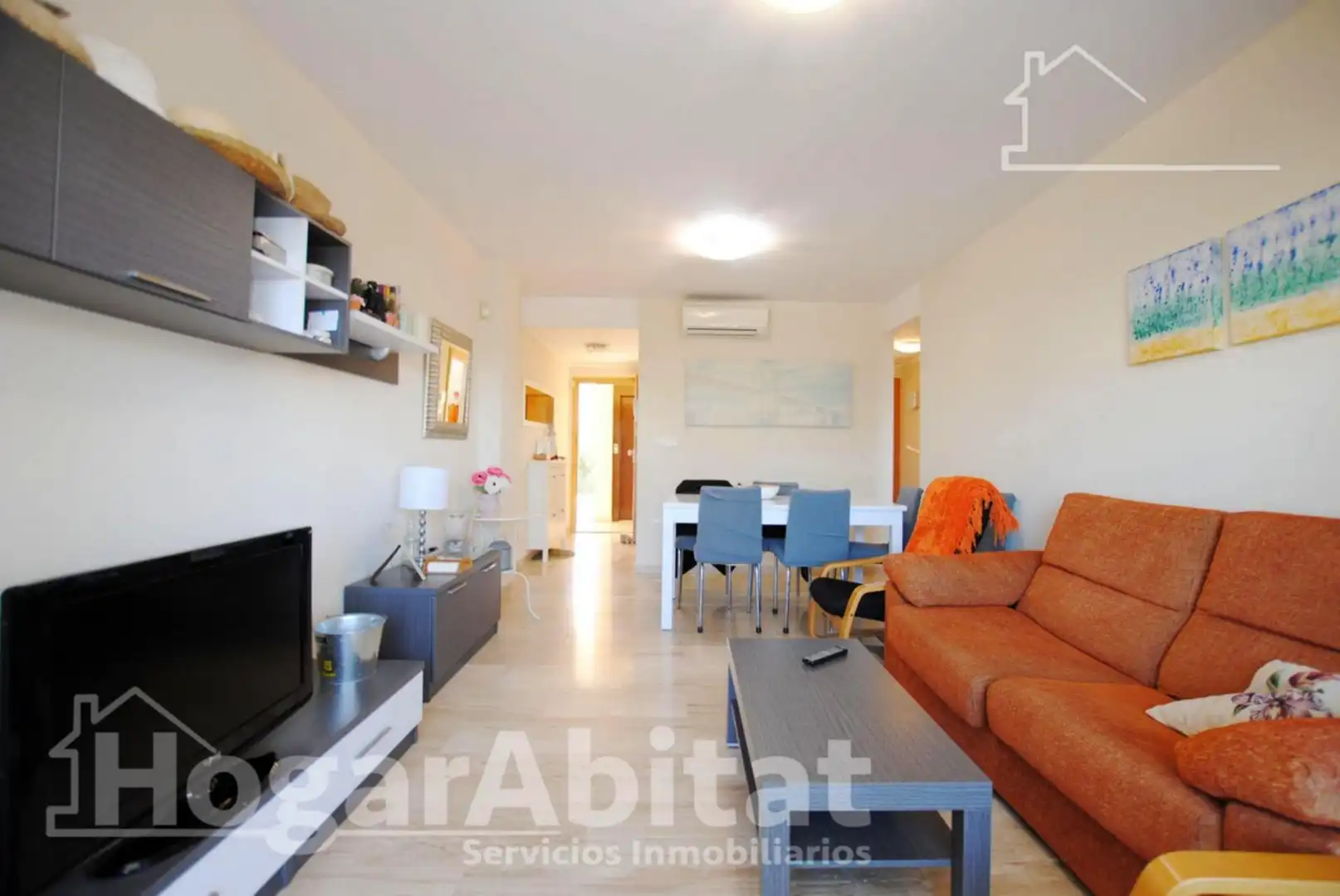 Sala d'estar de Pis en venda en Dénia amb Aire condicionat, Calefacció i Jardí privat