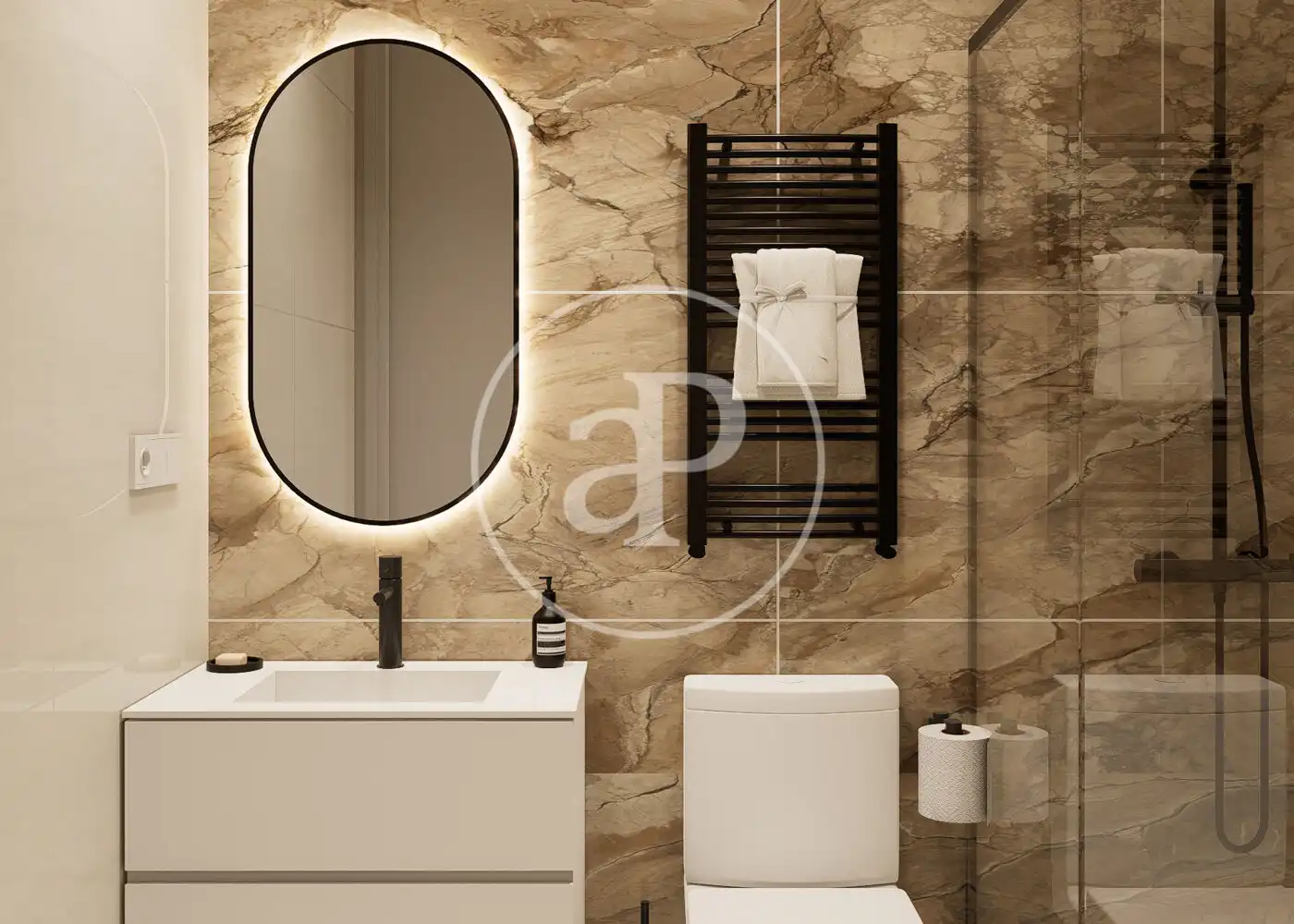 Bathroom of Flat for sale in Madrid  with Air Conditioner, Heating and Furnished