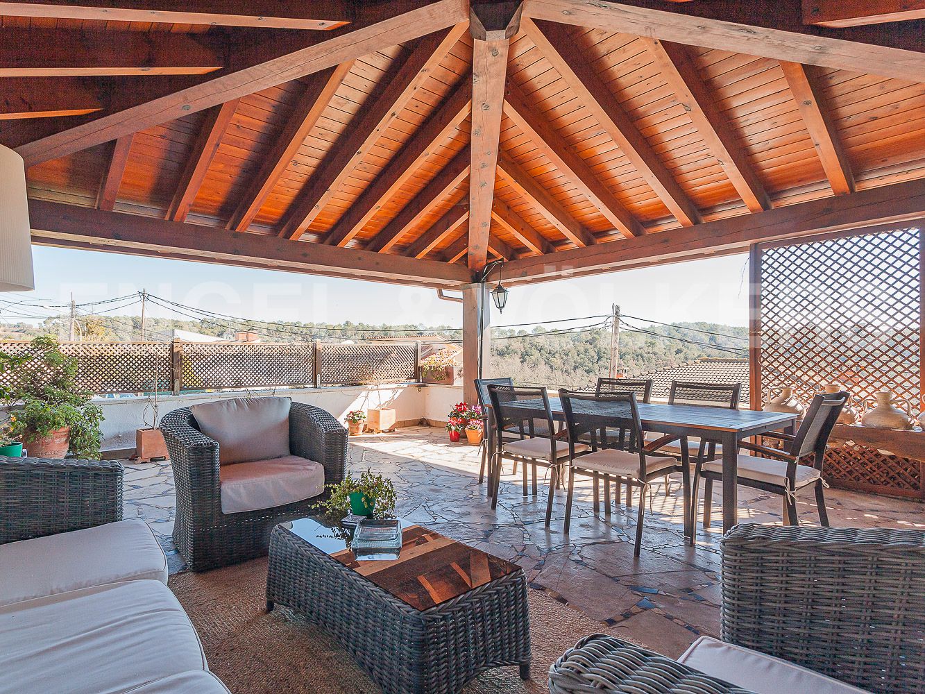 Terrassa de Casa o xalet en venda en Les Franqueses del Vallès amb Aire condicionat, Calefacció i Jardí privat